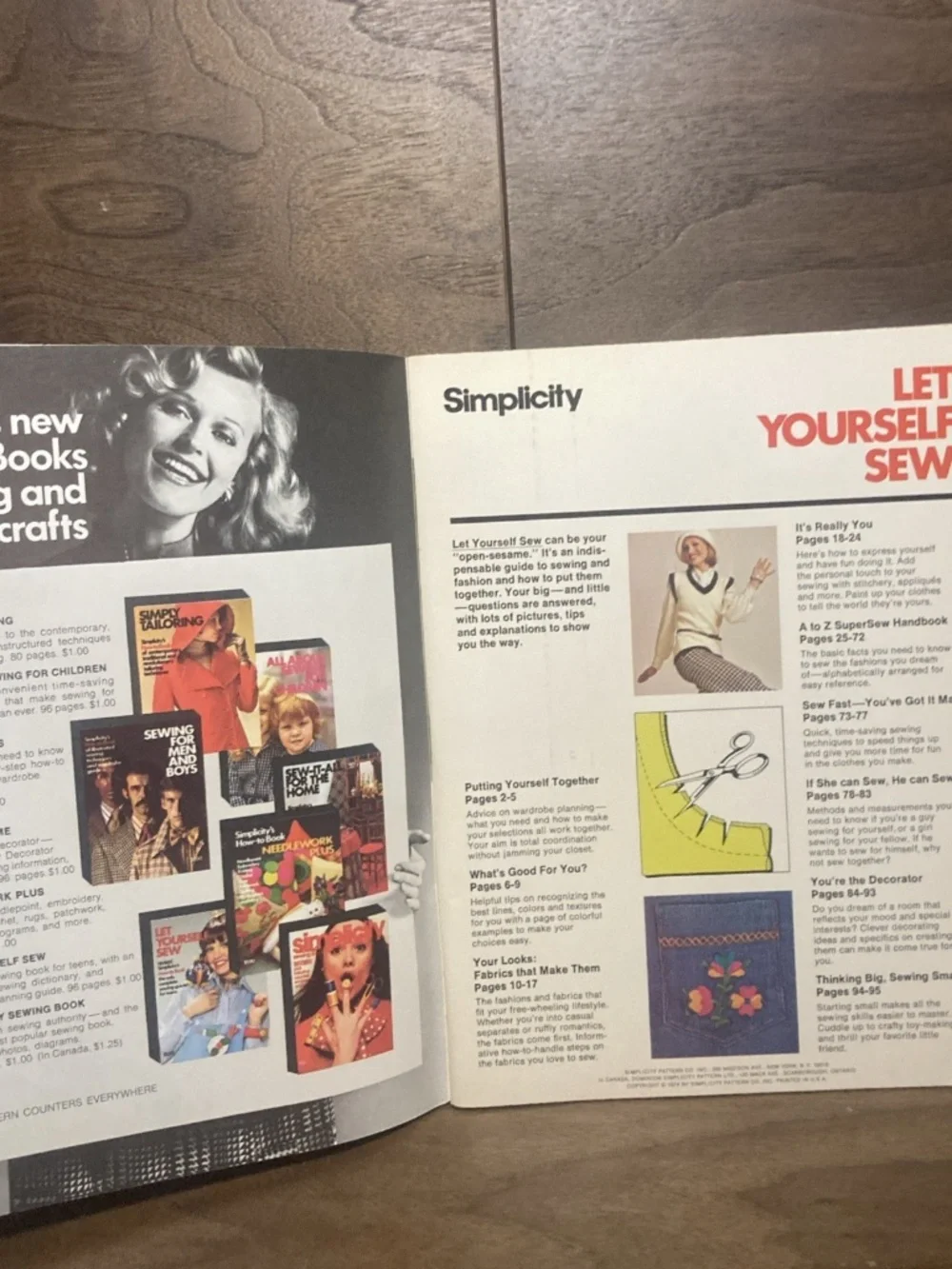 Vintage Simplicity Sewing Let Yourself Sew How to for TEENS Illustrated 1974